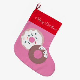 Weihnachten Donuts Sprinkles Bäckerei Frohe Weihna Großer Weihnachtsstrumpf