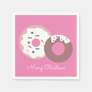 Weihnachten Donuts Sprinkles Bäckerei Frohe Weihna Serviette