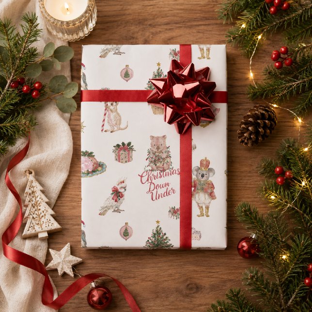 Weihnachten Down Under Australische Tiere Geschenkpapier (Von Creator hochgeladen)