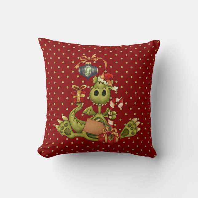 Weihnachten Dragon Kissen (Vorderseite)
