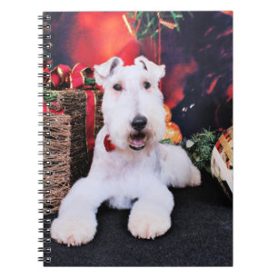 Weihnachten - Draht-Foxterrier - Dexter Notizblock