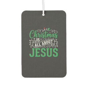 Weihnachten dreht sich um Jesus-Typografie Autolufterfrischer