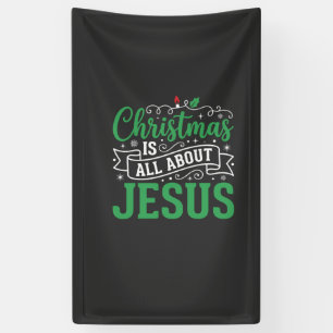 Weihnachten dreht sich um Jesus-Typografie Banner