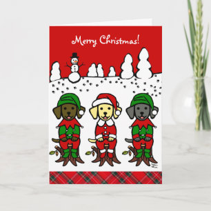 Weihnachten Drei Labrador Welpen