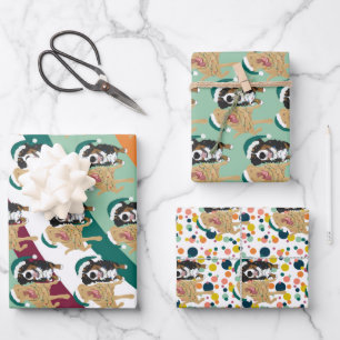 Weihnachten Dudley Labrador und Bernese Mountain D Geschenkpapier Set