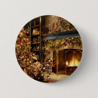 Weihnachten durch den Kamin Button