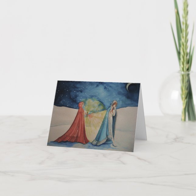 Weihnachten durch Laternen-Licht (Vorderseite)