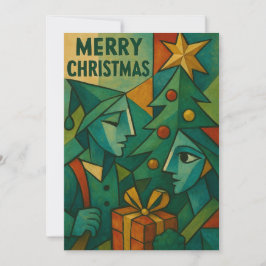 Weihnachten durch Picassos Augen Ein kubistischer  Einladung