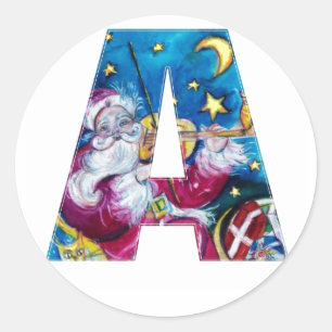 WEIHNACHTEN EIN BUCHSTABE/INSPIRIERTE RUNDER AUFKLEBER