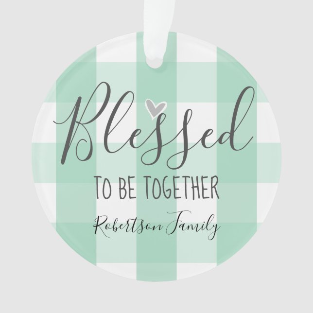 Weihnachten ein Foto gesegnet zu sein Ornament (Vorderseite)