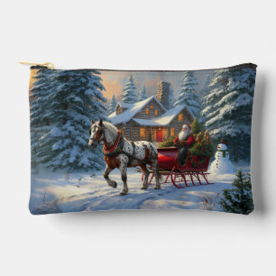Weihnachten Ein Pferd Sleigh Santa Zubehörtasche