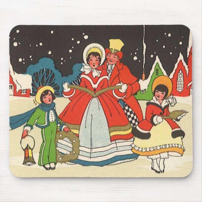 Weihnachten, eine Familie singende Musik Carols Mousepad (Vorne)