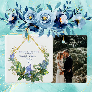 Weihnachten Einfache Grünanlage Kristallglas Foto Keramikornament