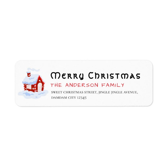 Weihnachten Einfache Rücksendeadresse (Vorne)