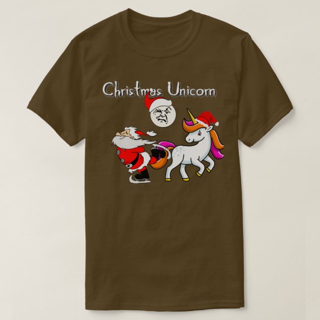 Weihnachten Einhorn 6 T-Shirt (Design vorne)
