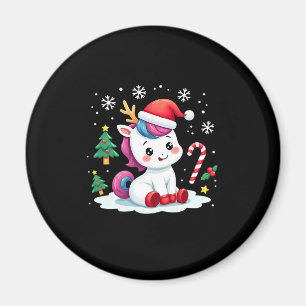 Weihnachten Einhorn Niedlich Magische Weihnachtsmä Magnet