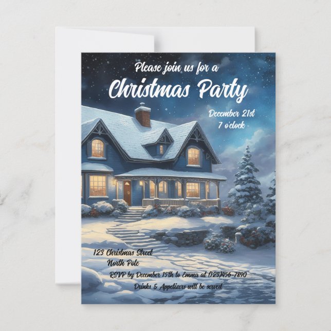 Weihnachten einladen einladung (Vorderseite)