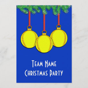 Weihnachten Einladungen für Fastpech Softball