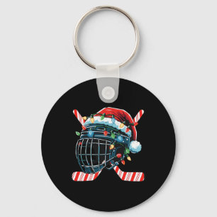 Weihnachten Eishockey Helm Santa Xmas Männer Junge Schlüsselanhänger