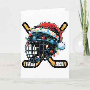 Weihnachten Eishockeyhelm Santa Xmas Männer Jungen Karte