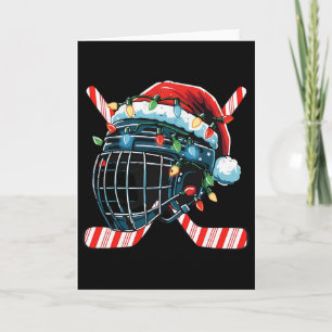 Weihnachten Eishockeyhelm Santa Xmas Männer Jungen Karte