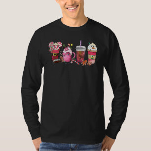 Weihnachten Eiskaffee Heiße Schokolade Koffeinhalt T-Shirt