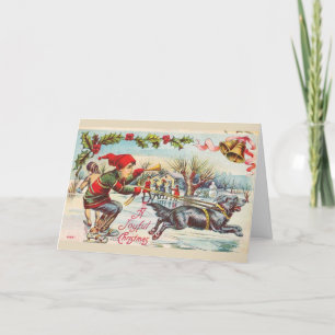 Weihnachten - Eiszeit-Skaten auf einem Frostsee,