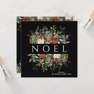 Weihnachten Elegant | Botanische Weihnachtskarte f Einladung