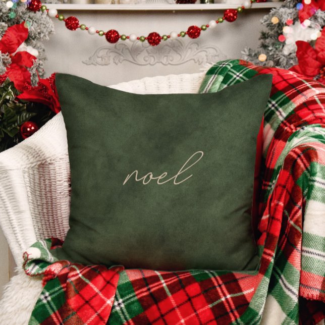 Weihnachten ・ Elegant Dusty Green Christmas Pillow Kissen (Von Creator hochgeladen)