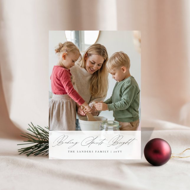 Weihnachten Elegant Script Backen Spirituosen Hell (Von Creator hochgeladen)