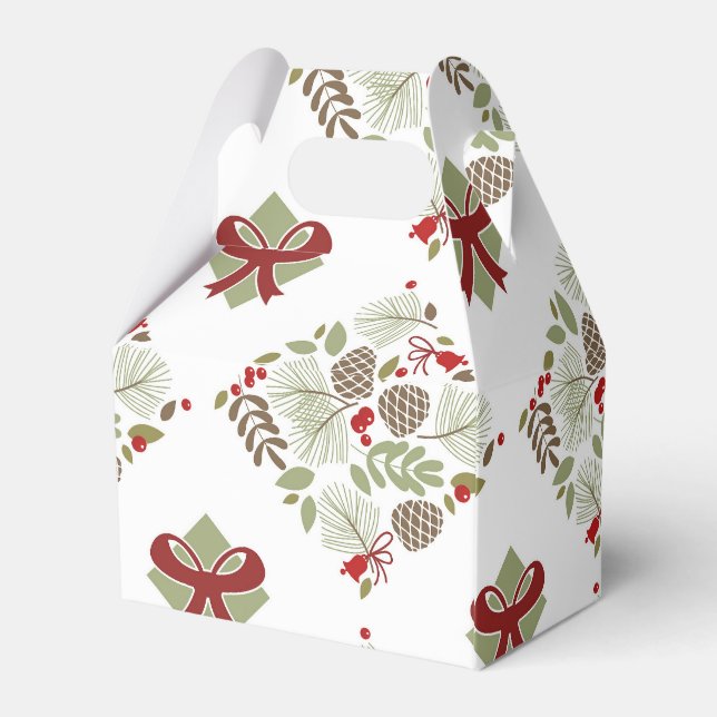 Weihnachten, elegant, Winter. Geschenkschachtel (Rückseite)