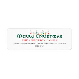 Weihnachten Elegante einfache Rücksendeadresse