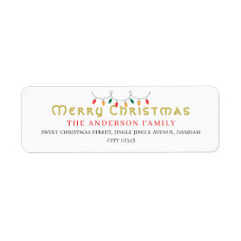 Weihnachten Elegante einfache Rücksendeadresse