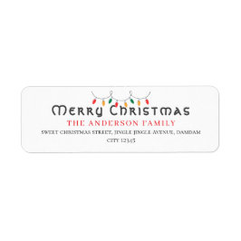 Weihnachten Elegante einfache Rücksendeadresse