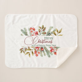 Weihnachten Elegante Wasserfarbe Sherpadecke