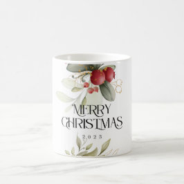 Weihnachten Elegante Watercolor Berry Classic Kaffeetasse