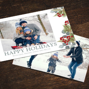 Weihnachten Elegante Winter Holly Berries 2 Foto