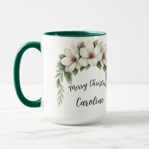 Weihnachten Eleganter Winter Floral Holiday Gesche Tasse