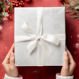 Weihnachten Eleganter Winter Silver Snowflake Must Geschenkpapier