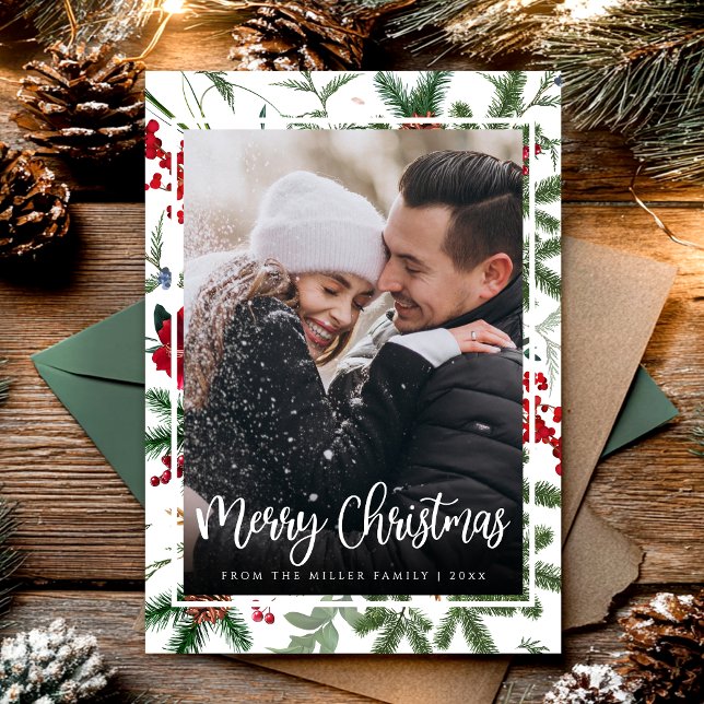 Weihnachten Elegantes botanisches Foto Moderner Ur (Von Creator hochgeladen)