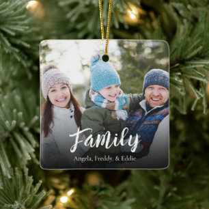 Weihnachten Elegantes Foto Einfache Kalligrafie Keramikornament