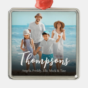 Weihnachten Elegantes Foto Einfache Kalligrafie Ornament Aus Metall