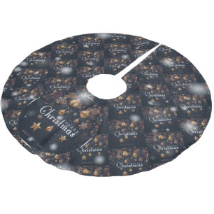 Weihnachten Elegantes Geschenk Polyester Weihnachtsbaumdecke