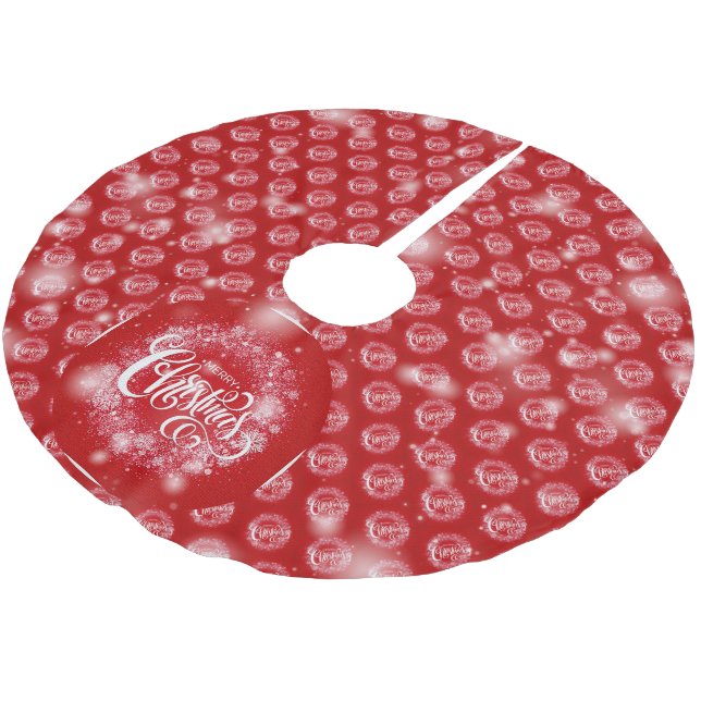 Weihnachten Elegantes Geschenk Polyester Weihnachtsbaumdecke (Schrägansicht)