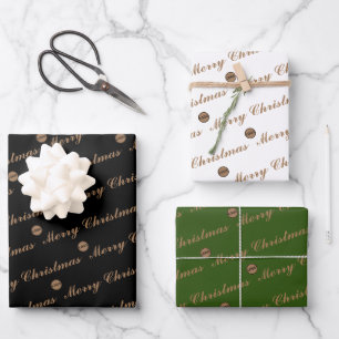 Weihnachten Elegantes Logo hier Firmengeschenk Geschenkpapier Set