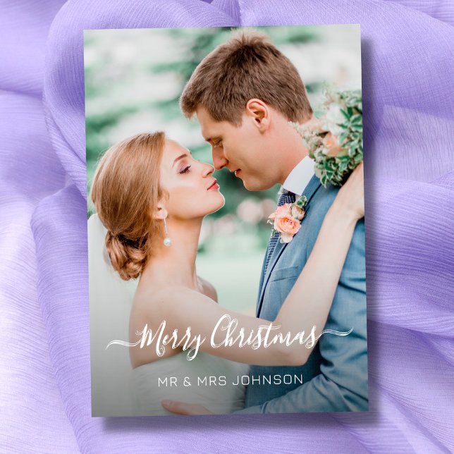 Weihnachten Elegantes Script Foto 2 Seitendesign (Von Creator hochgeladen)