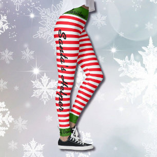 Weihnachten-Elf-Crew Leggings Weihnachtsmann IHR N