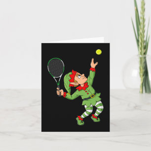 Weihnachten Elf Tennis Spaß Jungen Mädchen Kinder  Karte