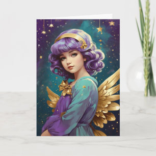 Weihnachten-Engel Art Elegante Personalisierte Bot Karte