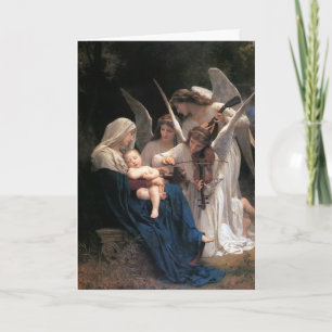 Weihnachten, Engelsong von Bouguereau Feiertagskarte